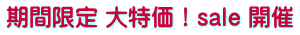 大特価!sale 開催中